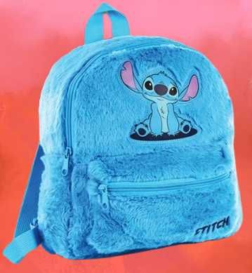 STITCH Plecak dziecięcy Pluszowy LILO & STITCH Plusz Niebieski