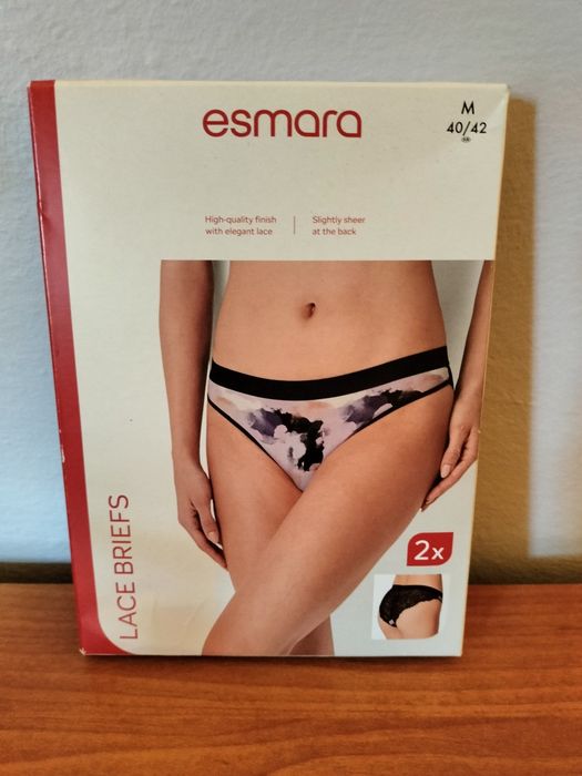 Majtki / Figi damskie z koronką - zestaw 2 szt., rozm. M