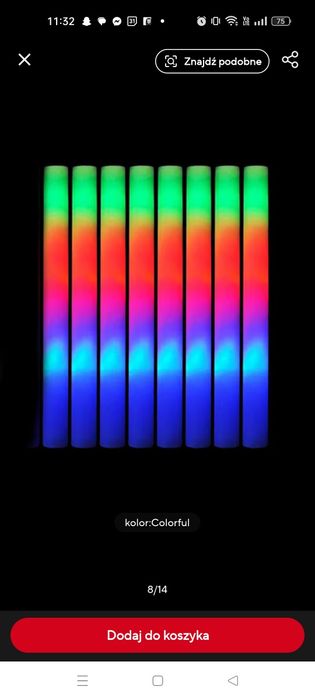 Pałki LED świecące RGB miecze LED z gąbki