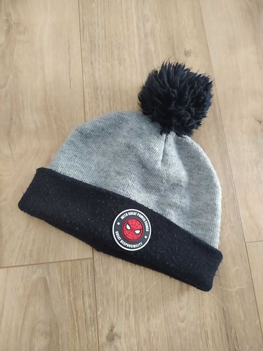 Czapka chłopięca spiderman M z pomponem  122 128