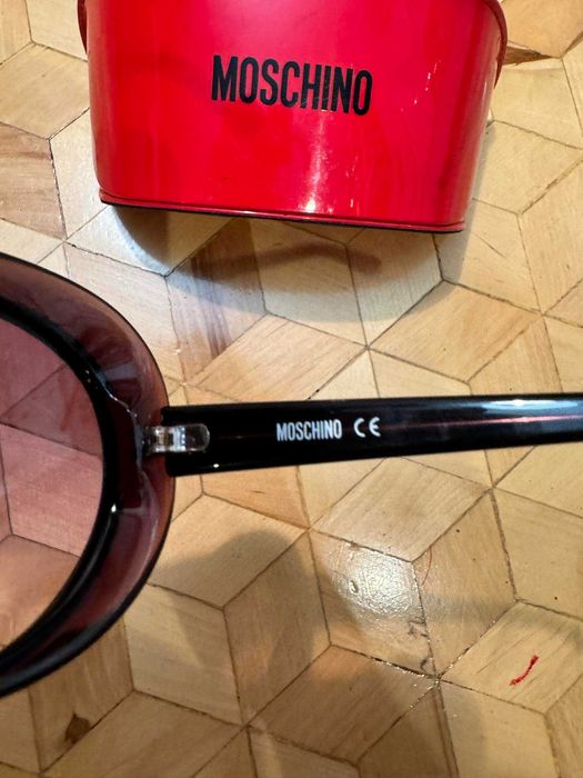 okulary Vintage Moschino Women Purple Spellout Logo