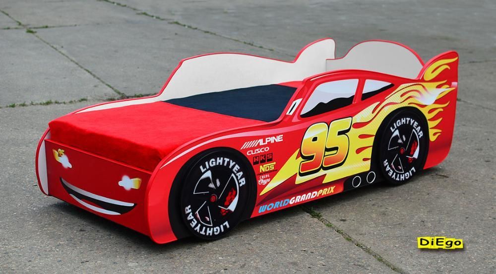 Лiжко машинка Маквiн з Безкоштовною доставкою (Кровать машина Маквин)