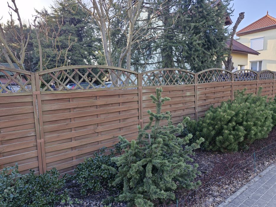 Płot pergola drewniana