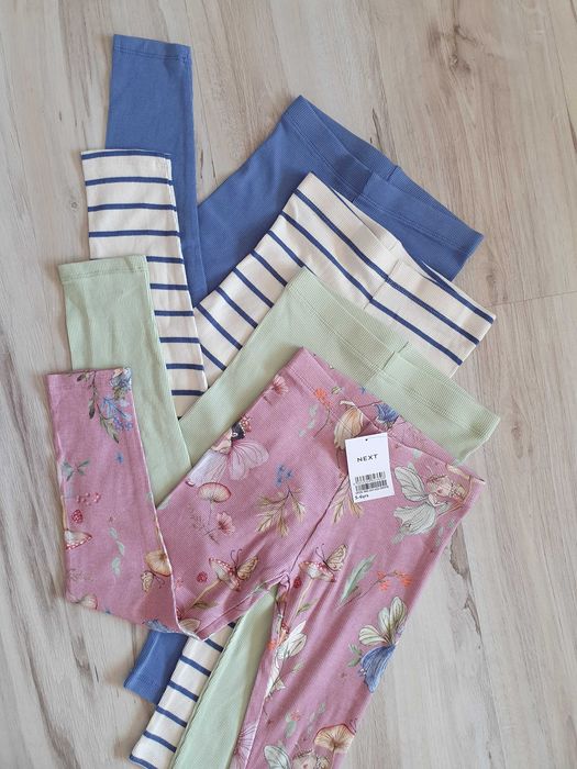NEXT Legginsy prążkowane 4 pack Wróżki 5-6 lat / 116cm