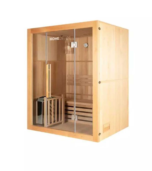 Sauna zewnetrzna ogrodowa fińska sucha SZKLANA HARVIA 3os 230V nowa