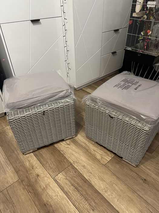 Krzesełka krzesło rattanowe taboret pufa kosze hoker stolik