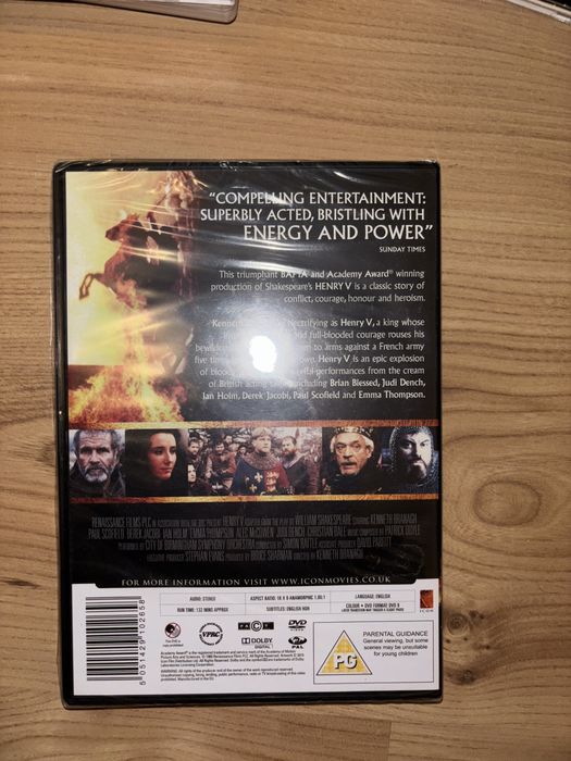 Film Henry V Shakespeare DVD Kenneth Branagh