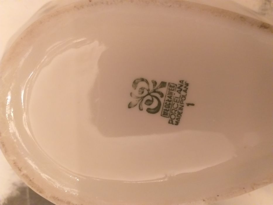 Stare duze puzderko z porcelany firmy Włocławek