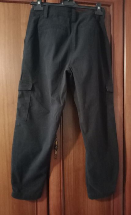 Spodnie damskie Amisu,rozm 36, czarne,z wysokim stanem, Cargo wym w op
