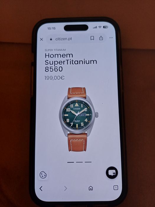 Relógio CITIZEN Eco Drive em titânio. Excelente.