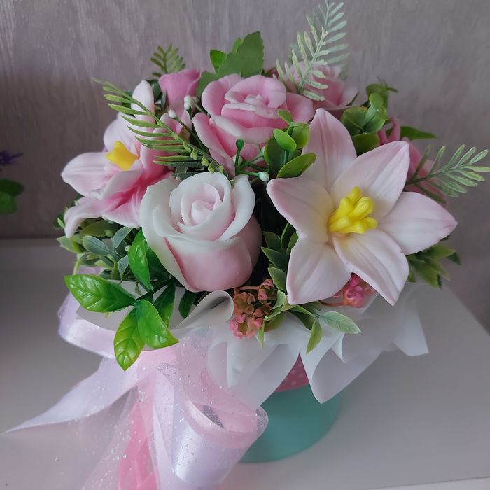 Мыльные  букеты. Мыло ручной работы.