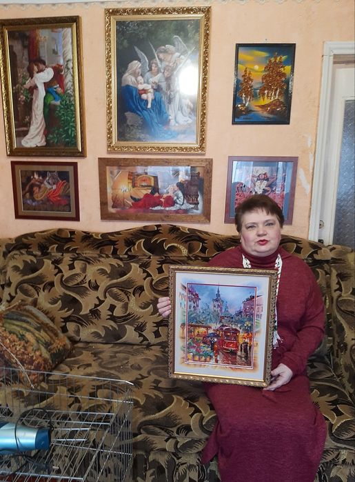 Картины вышитые бисером с  художественной дорисовкой