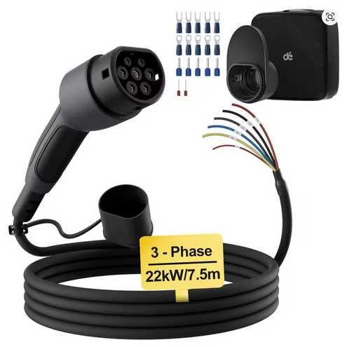 Cabo Wallbox para Substituição 7 / 11 / 22 kw - 7.5 ou 10 METROS