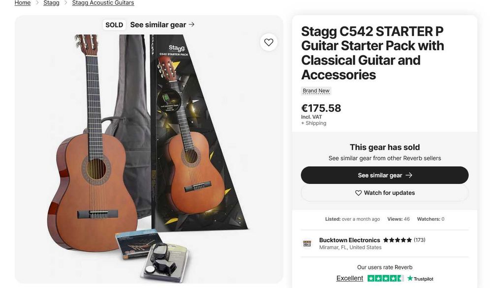 Stagg C542 Nylon String Classical64409240593283121