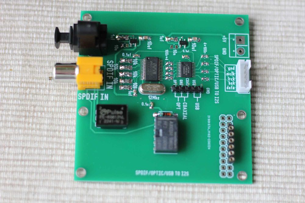 Плата интерфейса SPDIF, TOSLINK, USB to I2S WM8805 Amanero