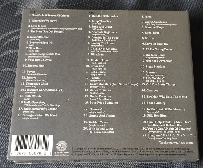 David Bowie - Nothing Has Changed 3CD433537534751549441