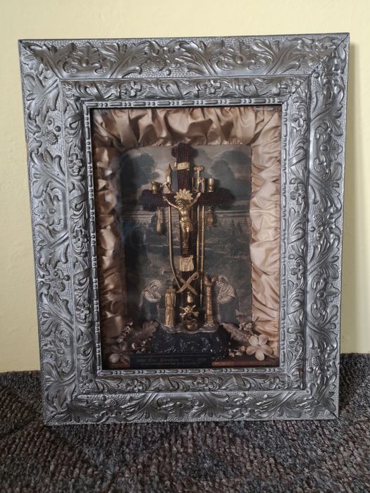 Sprzedam obraz - Antyczna Diorama Religijna Przyjdź Królestwo Twoje