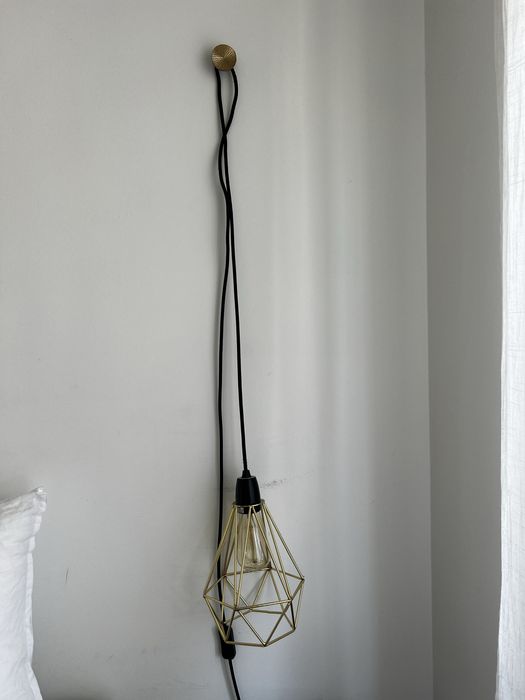 Candeeiro filament style dourado