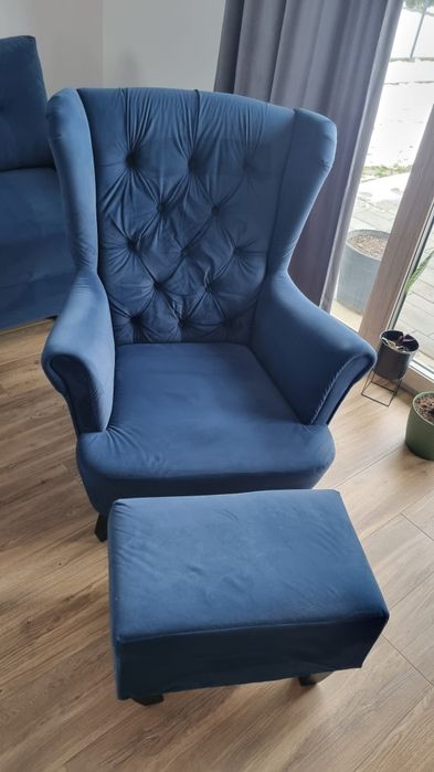 Sofa z uszakiem granat