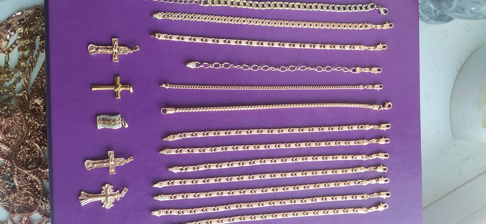 Браслет . Цепочка. Кулон.  Медицинское золото.