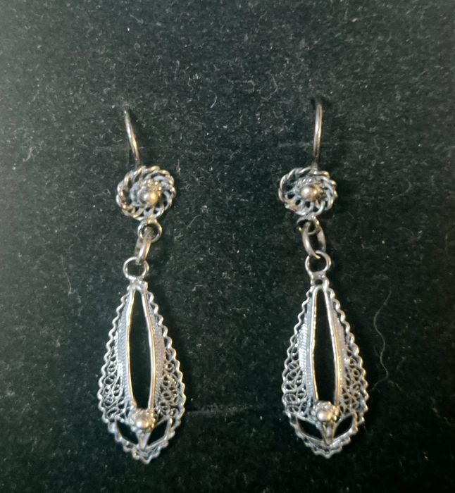 Brincos em prata filigrana