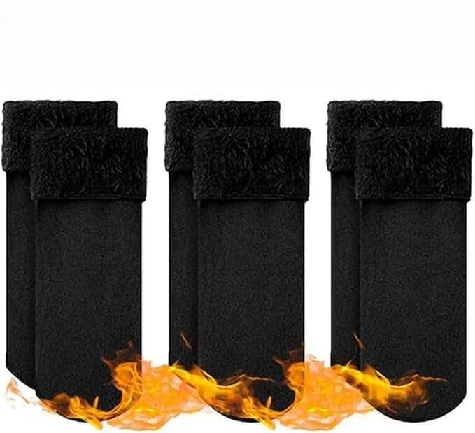Skarpety Zimowe Termiczne Polarowe Ciepłe Damskie Unisex 3 Pary 36-38