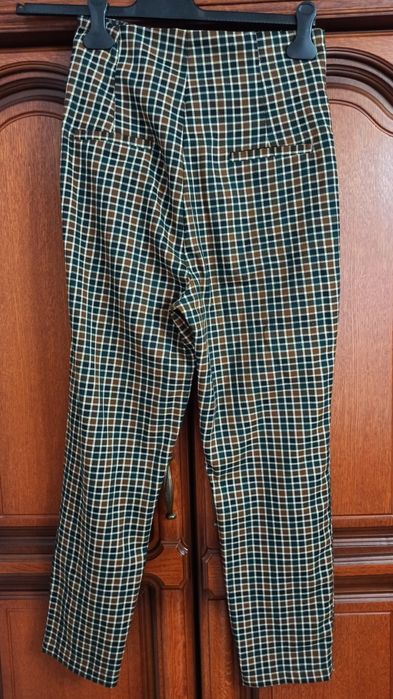 Spodnie damskie S M Cropp chinosy wysoki stan