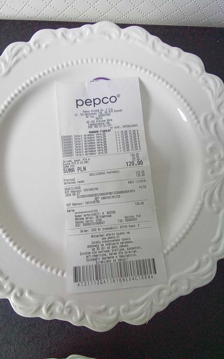 Talerze z kolekcji lawendowej Pepco 11 dużych dla Anny