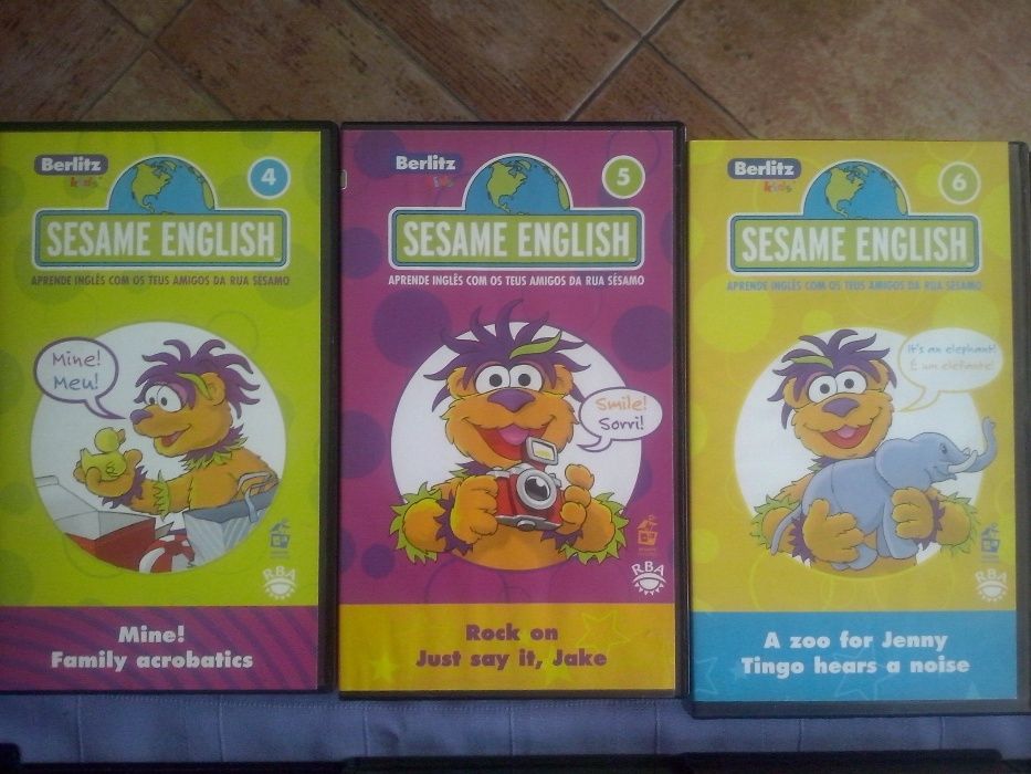 colecção, video cassete vhs sesame english