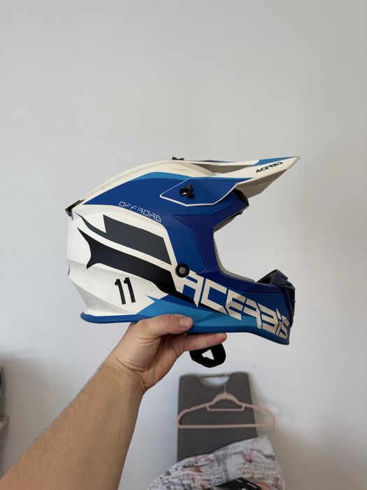 Кросовий мотошолом Acerbis Linear XL з гарнітурою