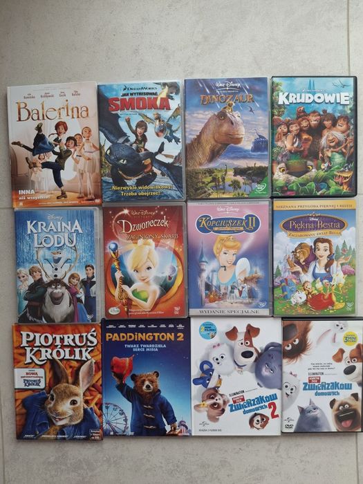 Bajki na dvd dla dzieci disney dreamworks I inne