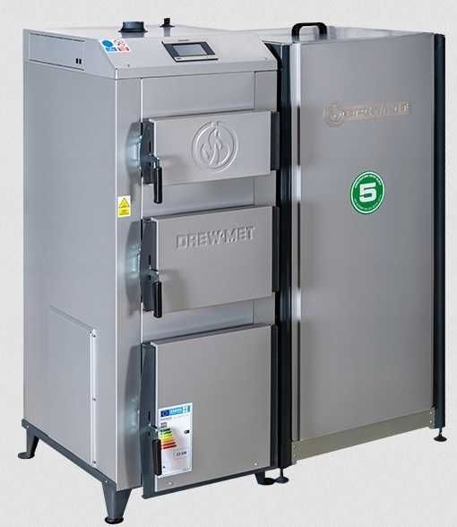Kocioł DrewMet Biotec 18kW piec pellet podajnik zasobnik do 180m²