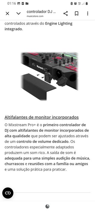 Mesa de Mistura de Dj como nova!