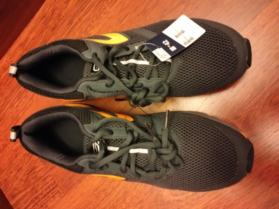 Calçado de corrida homem RUN ACTIVE PRETO/LARANJA Ténis Kalenji 42/43