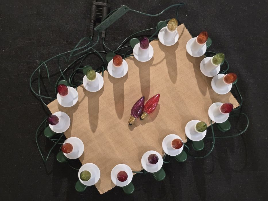 Lampki choinkowe prl świece retro światełka na choinkę vintage