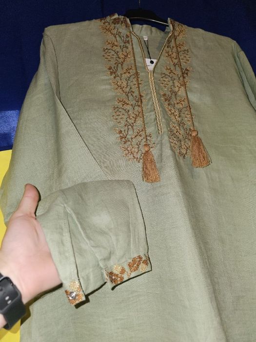 Camisa Bordada  Ucraniana de Linho