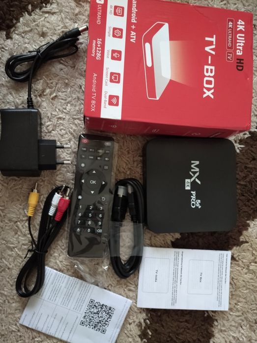 Приставка tv android box  4к mx pro