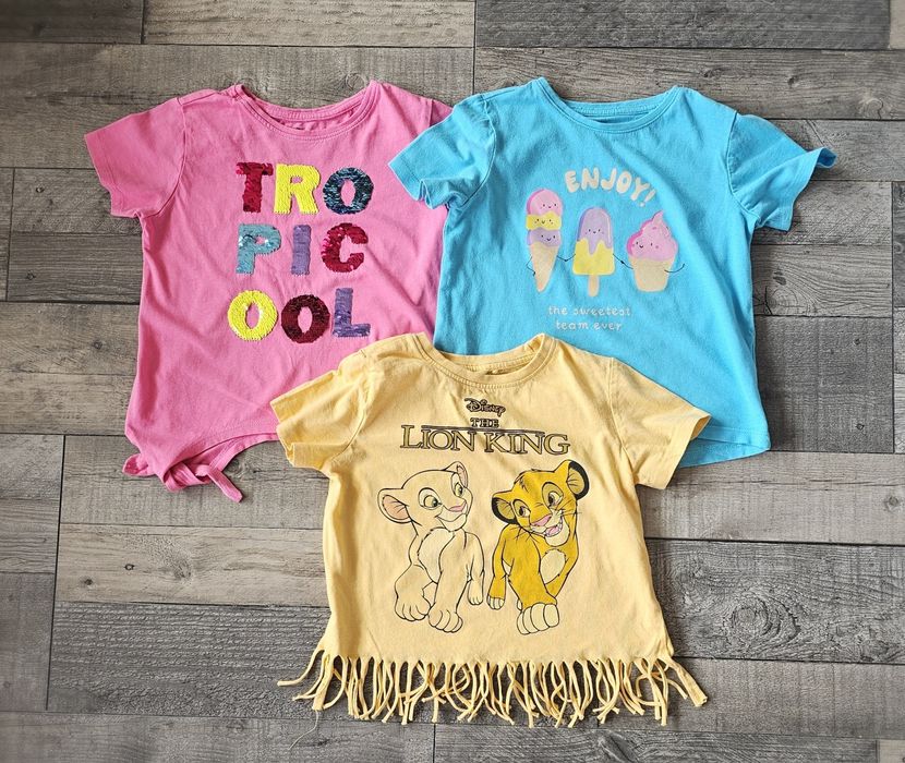Zestaw t-shirt dla dziewczynki rozm. 116