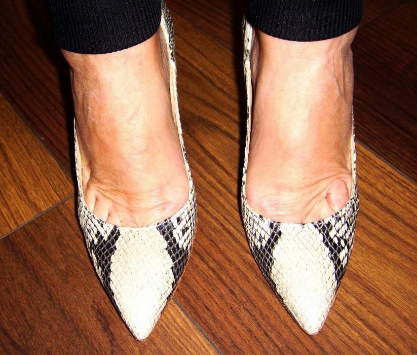 Czółenka Prima moda Zago r 36 wężowe odcienie beżu