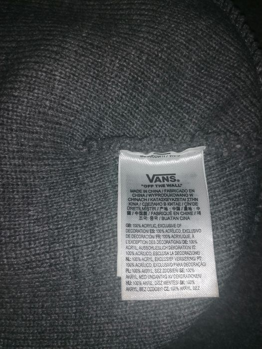 Vans  Oryginalna Czapka Milford Beanie kolor szary, nowa bez metki