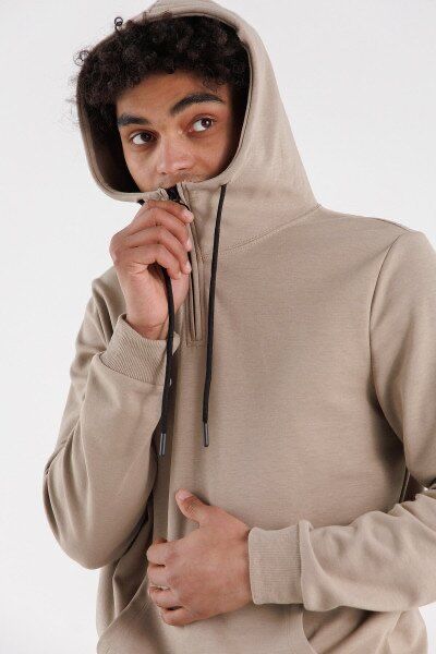 Худі нове бежеве чоловіче S, утеплене