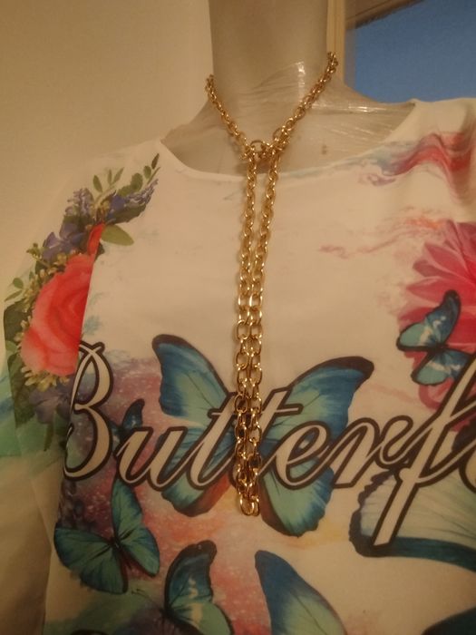 Colar Gravata Dourado – Estilo Lariat Moderno