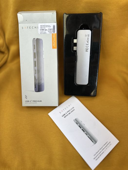 Satechi USB-C Pro Hub Space Gray новий 7-в-1 для MacBook