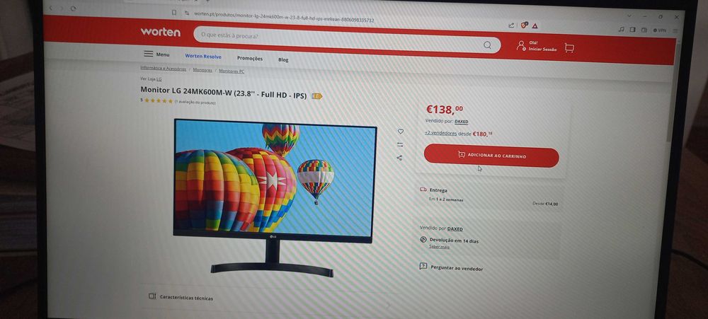 LG 24MK600M-W Monitor (23.8" - Full HD - IPS)64740305070593121