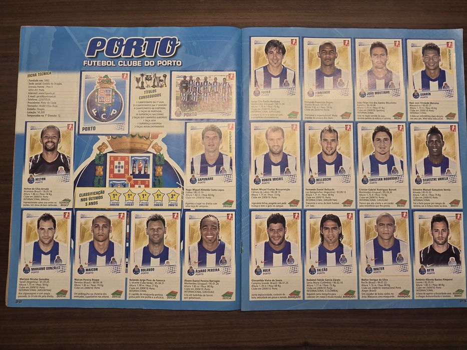 Caderneta Completa Liga Portuguesa  Panini  2010/11