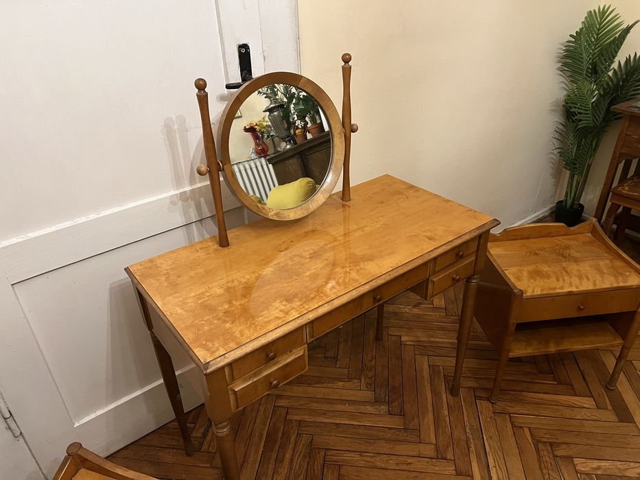 Toaletka szafki nocne komplet PRL Cepelia