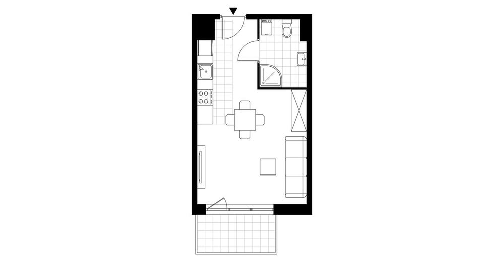 1-pokojowy apartament inwestycyjny 27m2 + balkon