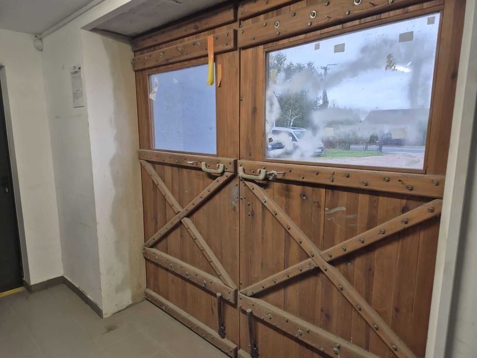 Drzwi garażowe drewniane pełne  L237 H232