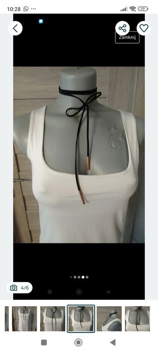 Choker czarny na wiązanie