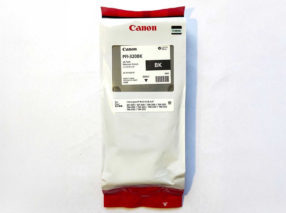 Tusz Canon PFI-320BK 300ml Czarny – ORYGINAŁ – Data 2028 – Nowy